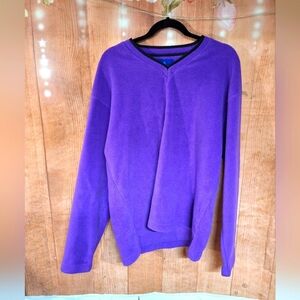 ACADIA PURPLE V-NECK SWEATER SIZE MEDIUM